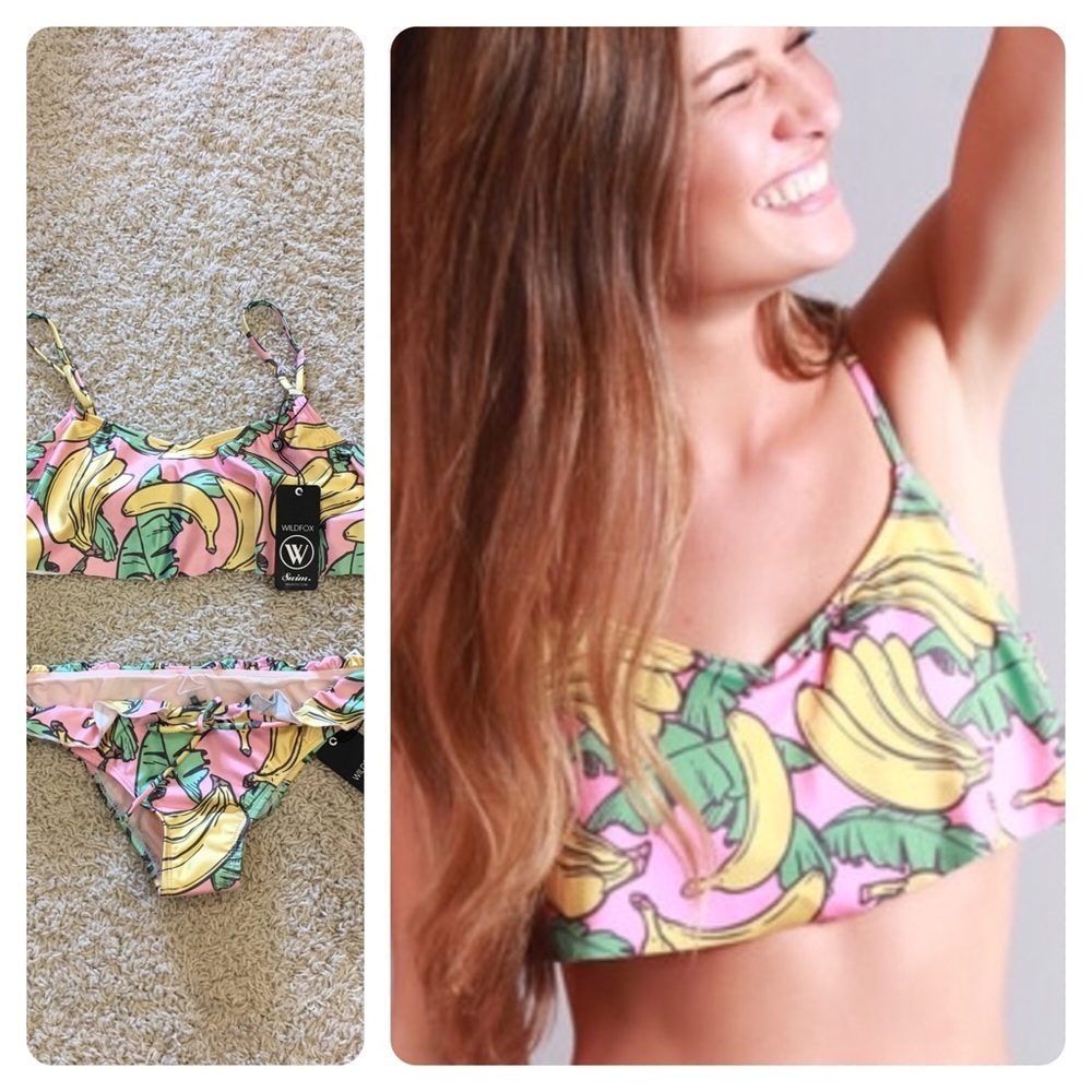 NWT! Wildfox Banana print bikini